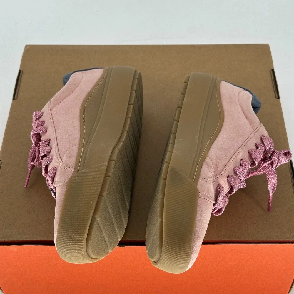 Dr. Scholl's Smiley World Time Off Platfrom Pink Shoe Sneakers Limited Edition 7